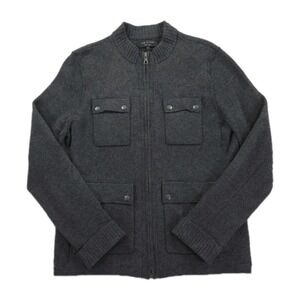 Rag Bone Wool Jacket Mens Large Full Zip Utility Field‎ Snap Button